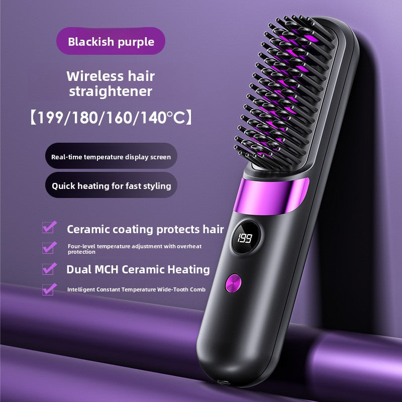 Wireless Ceramic Hair Straightener and Curler