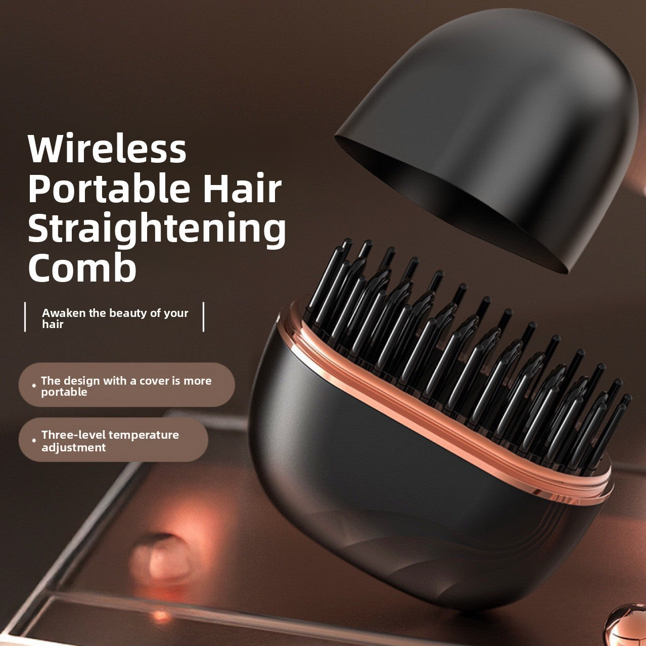 Mini Wireless Hair Straightener and Curler