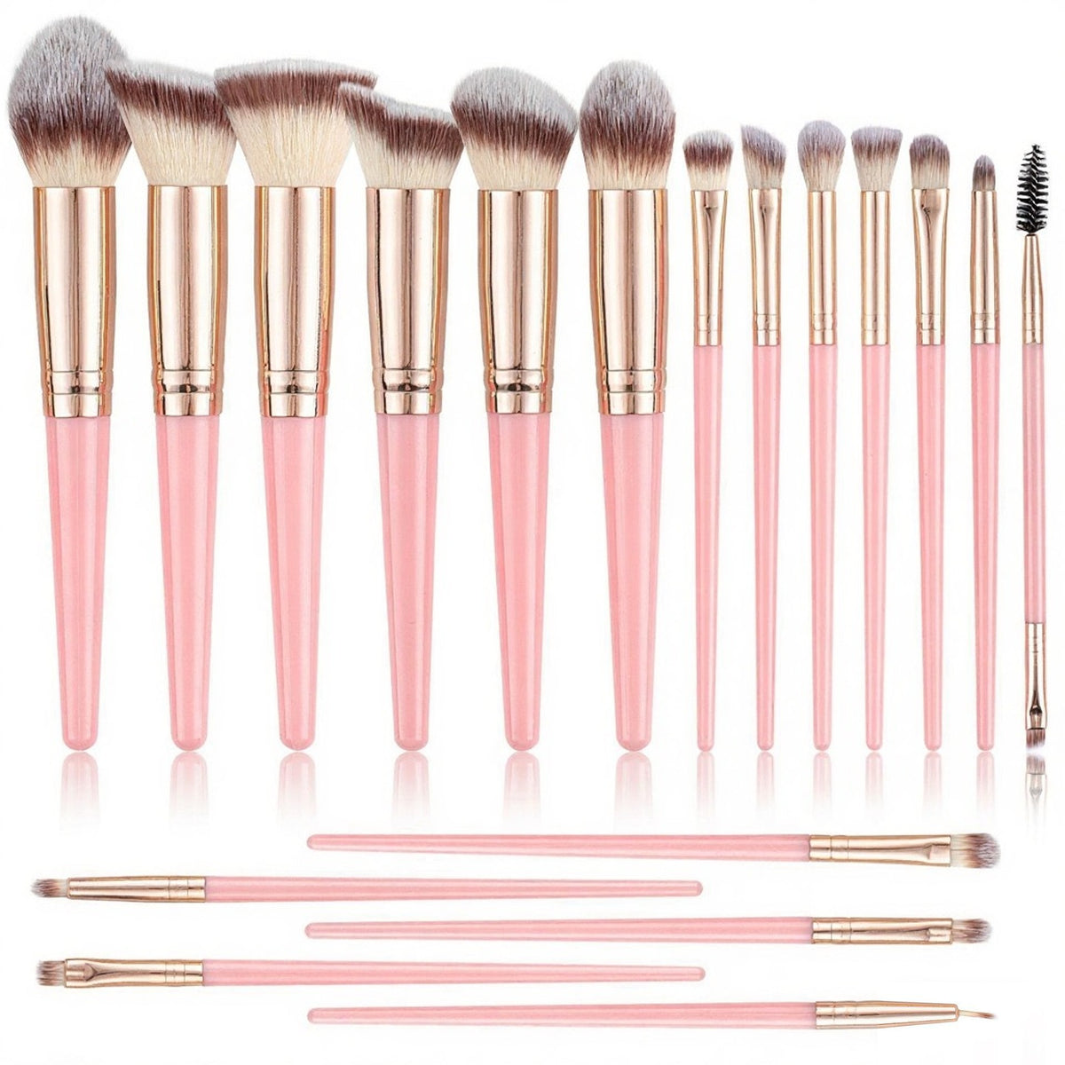 Eye shadow and foundation brush beauty tool