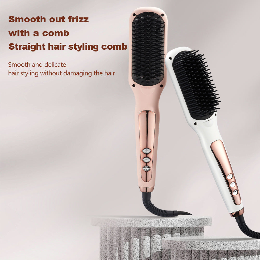 Dual-Purpose Hair Straightener and Curling Comb