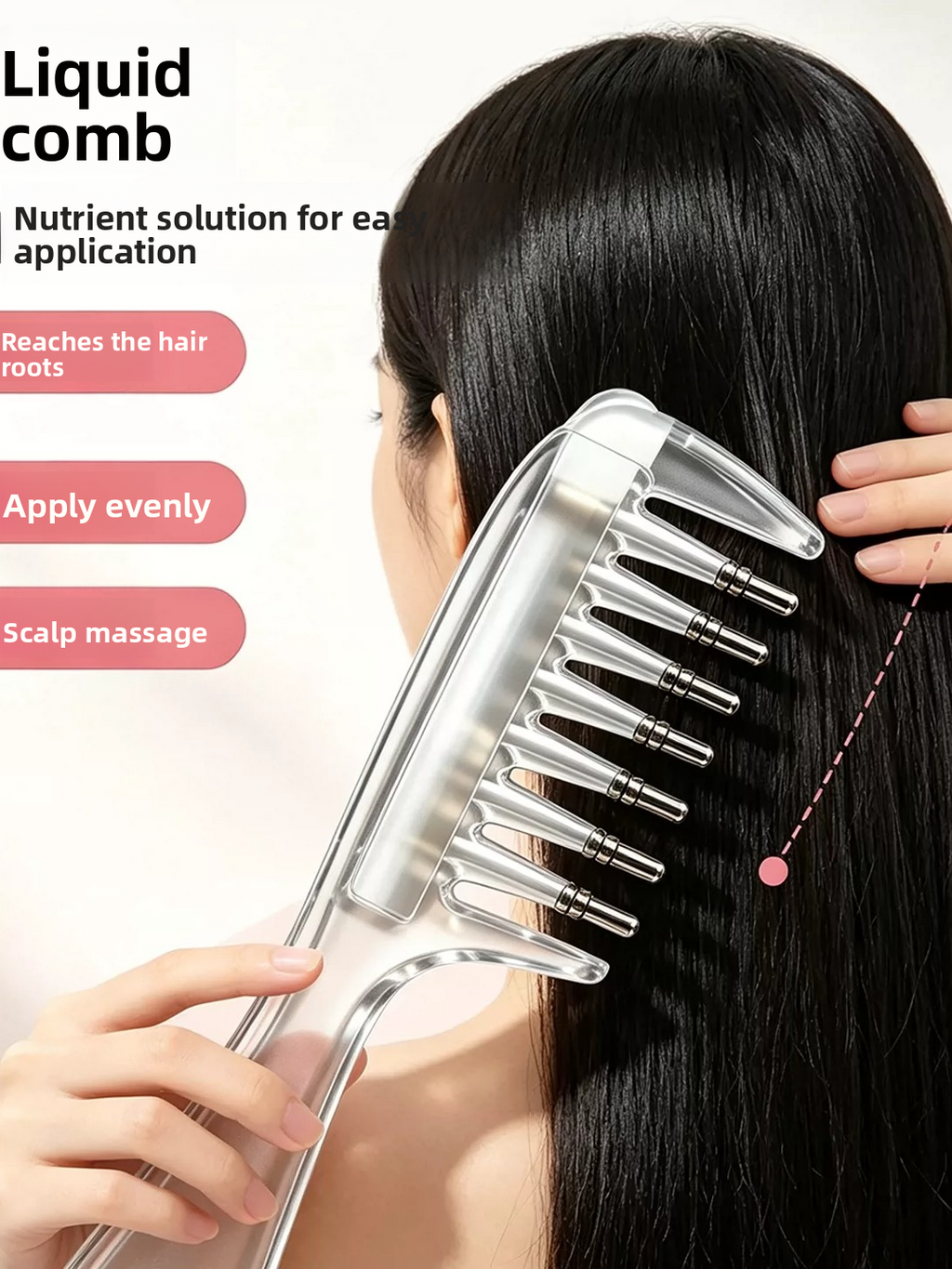 Crystal Liquid Application Comb for Hair Serums
