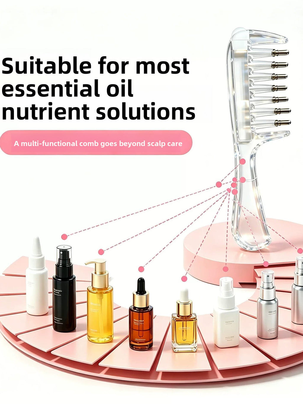 Crystal Liquid Application Comb for Hair Serums