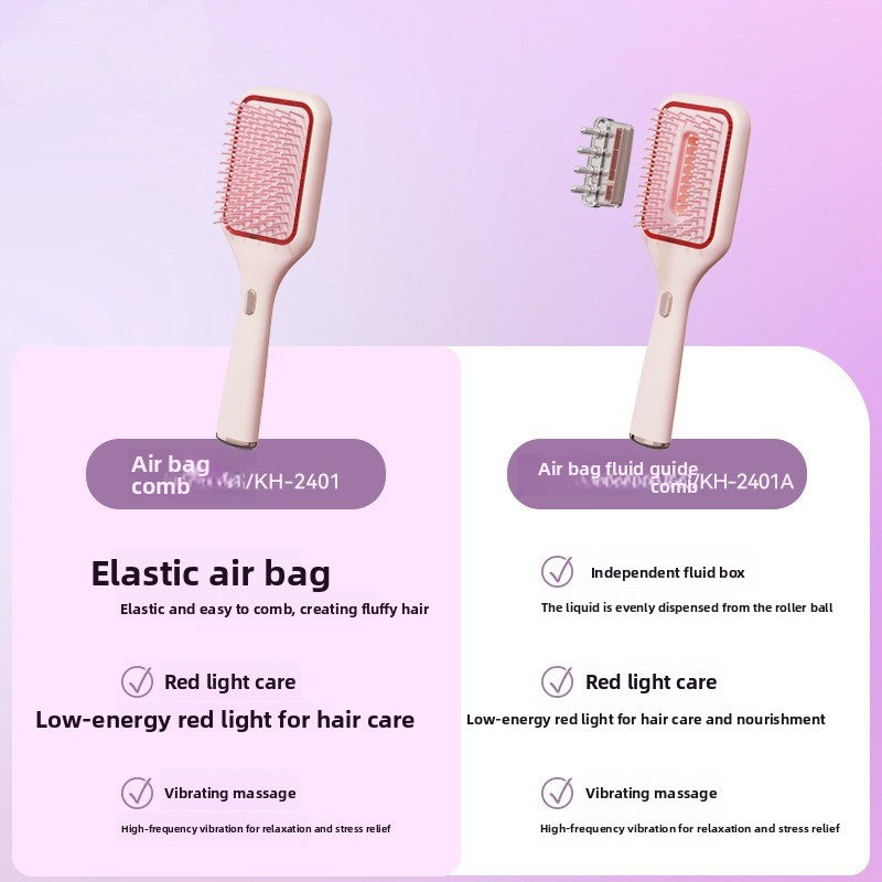 Fluffy Styling Hair Comb with Vibration Massage