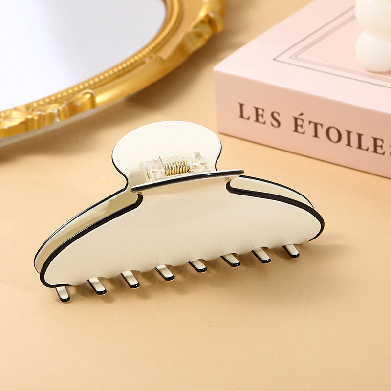 High-End Acetate Large Hairpin Shark Clip French Style Hair Accessory