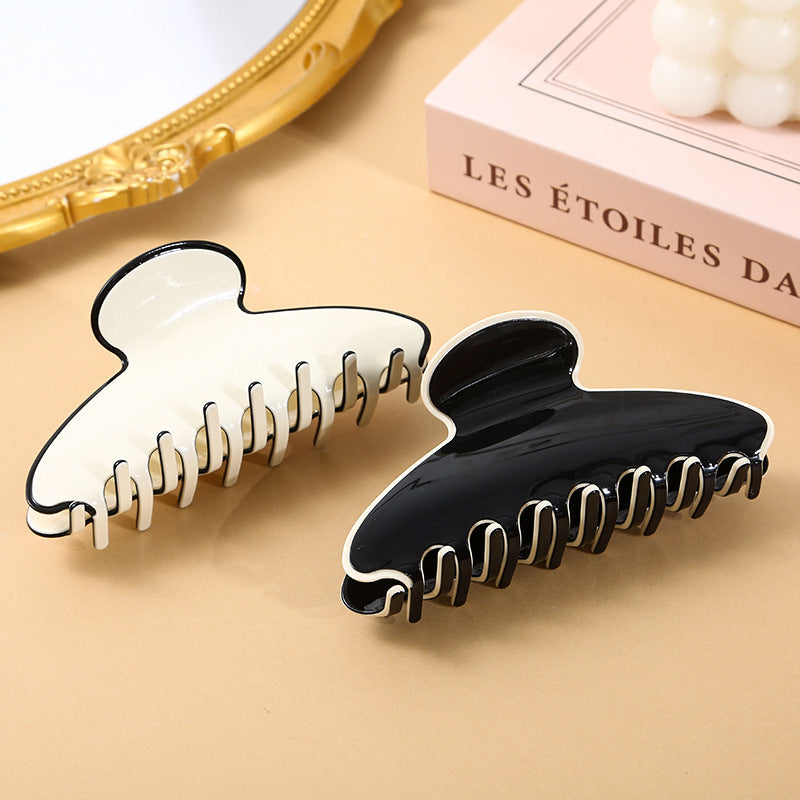 High-End Acetate Large Hairpin Shark Clip French Style Hair Accessory