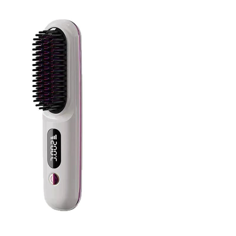 charging wireless straight hair comb comb curly hair artifact curling straight dual-purpose lazy travel portable