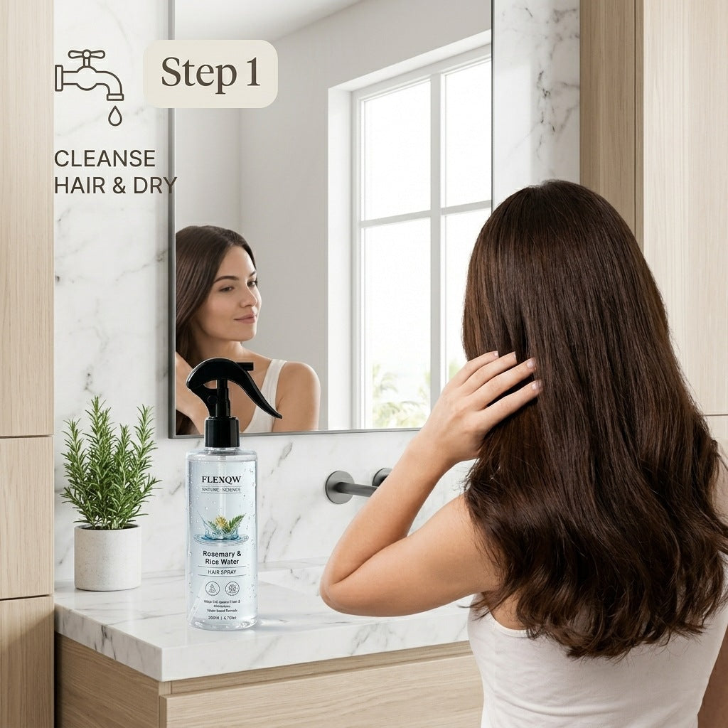 Rosemary Hair Care Spray No-Rinse Nourishing Mist for Smooth and Shiny Hair