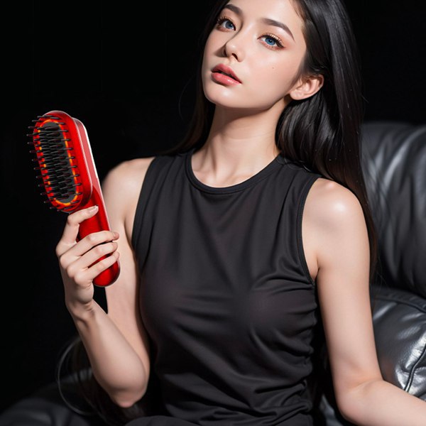 Electric Head Massager Comb with Red Light