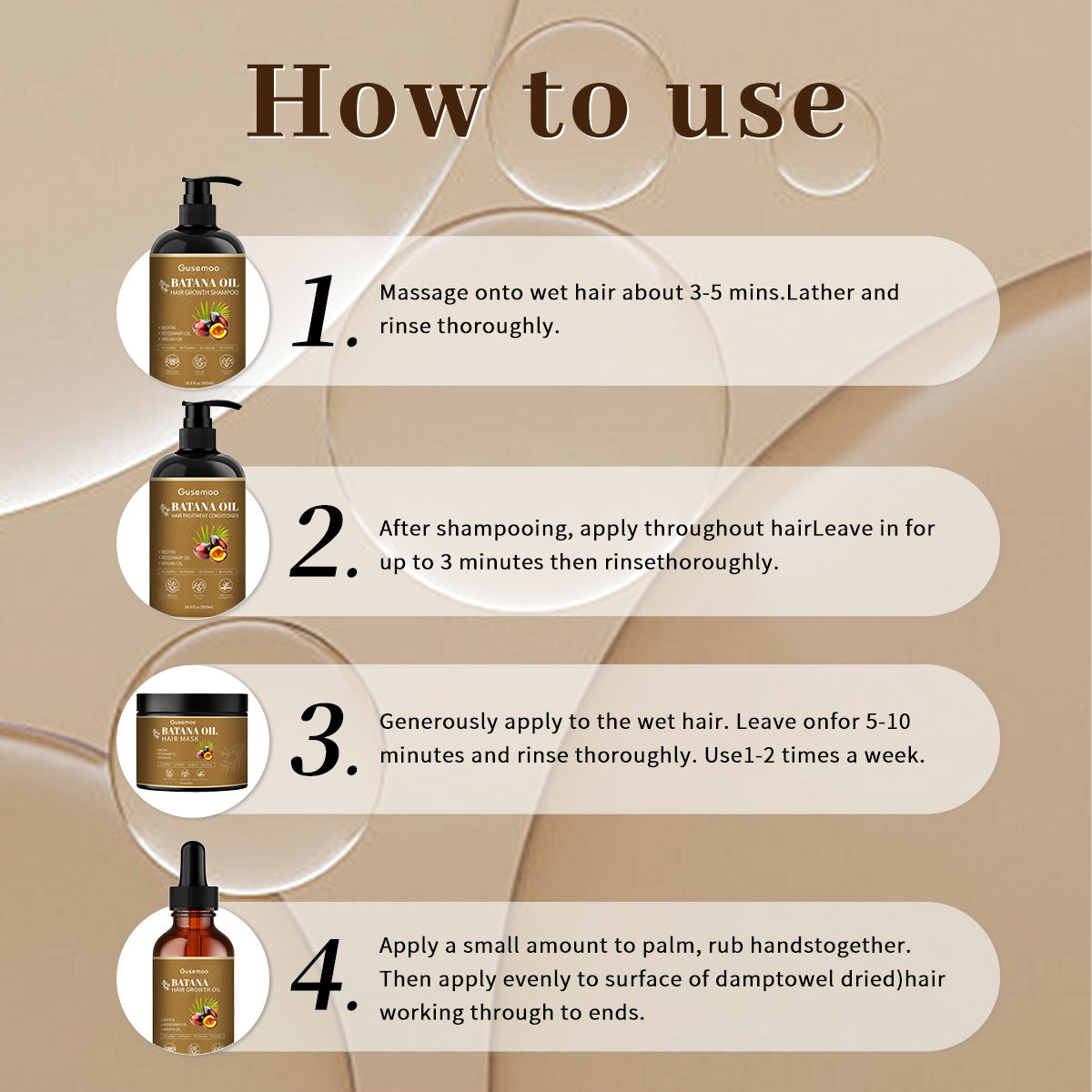 Batahna Oil Hair Care Set