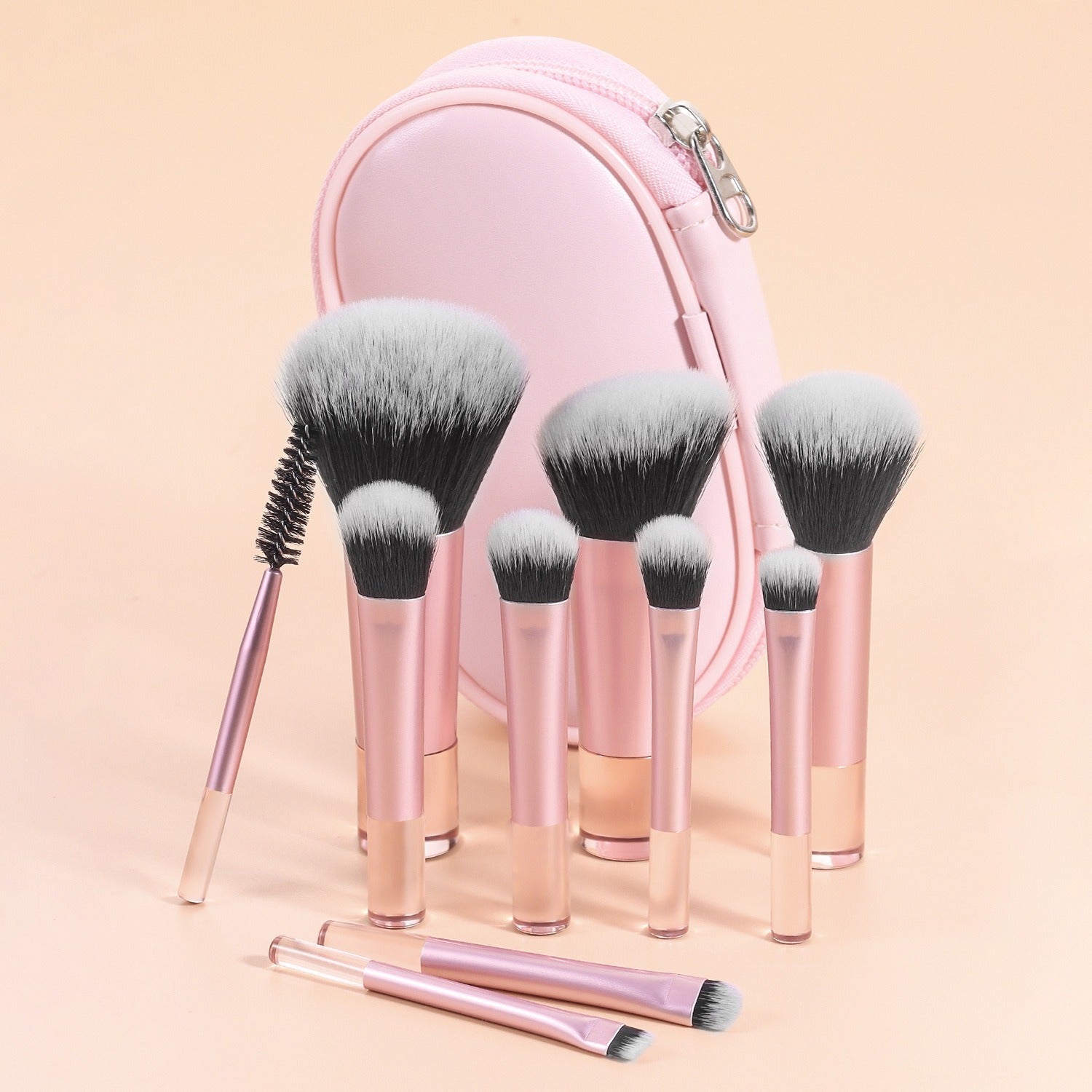 Mini Makeup Brushes with Brush Pouch