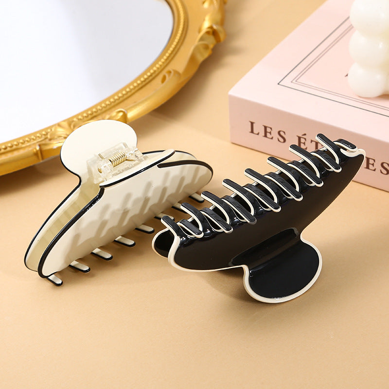High-End Acetate Large Hairpin Shark Clip French Style Hair Accessory