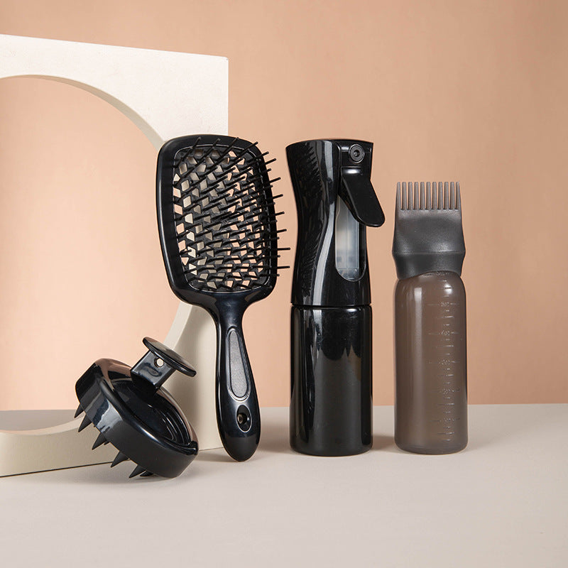Hair Styling Spray Bottle and Massage Brush Set