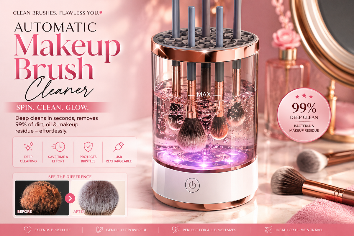 Automatic Makeup Brush Cleaner