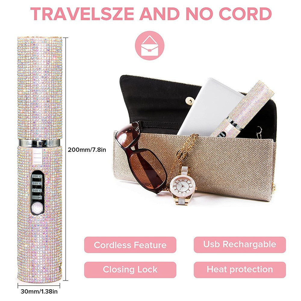 Portable Wireless Hair Straightener Curling Iron
