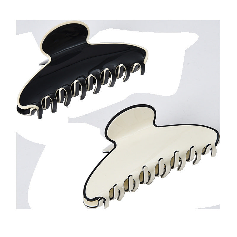 High-End Acetate Large Hairpin Shark Clip French Style Hair Accessory