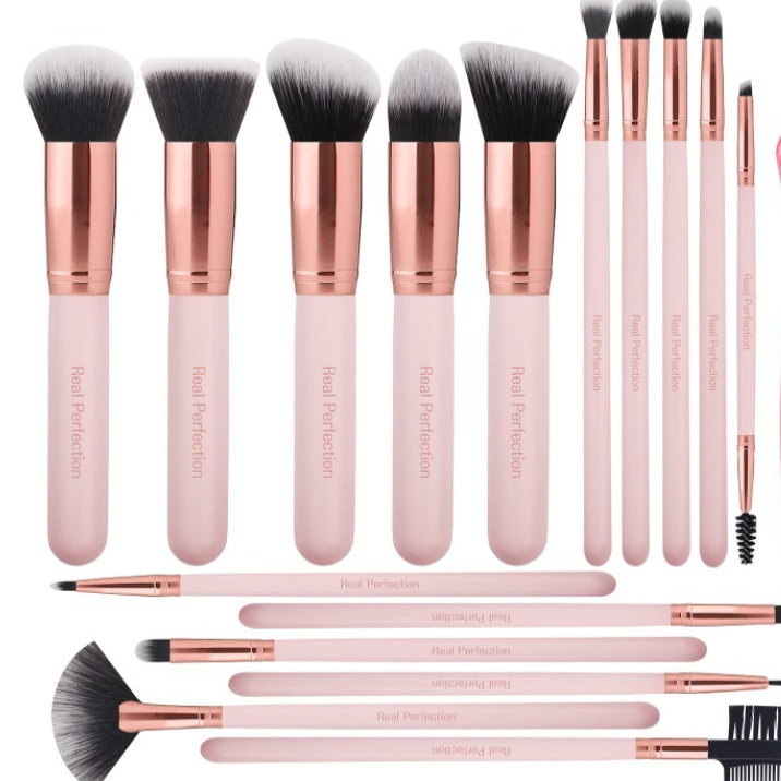 16 Piece Makeup Brush Set with Soft Bristles