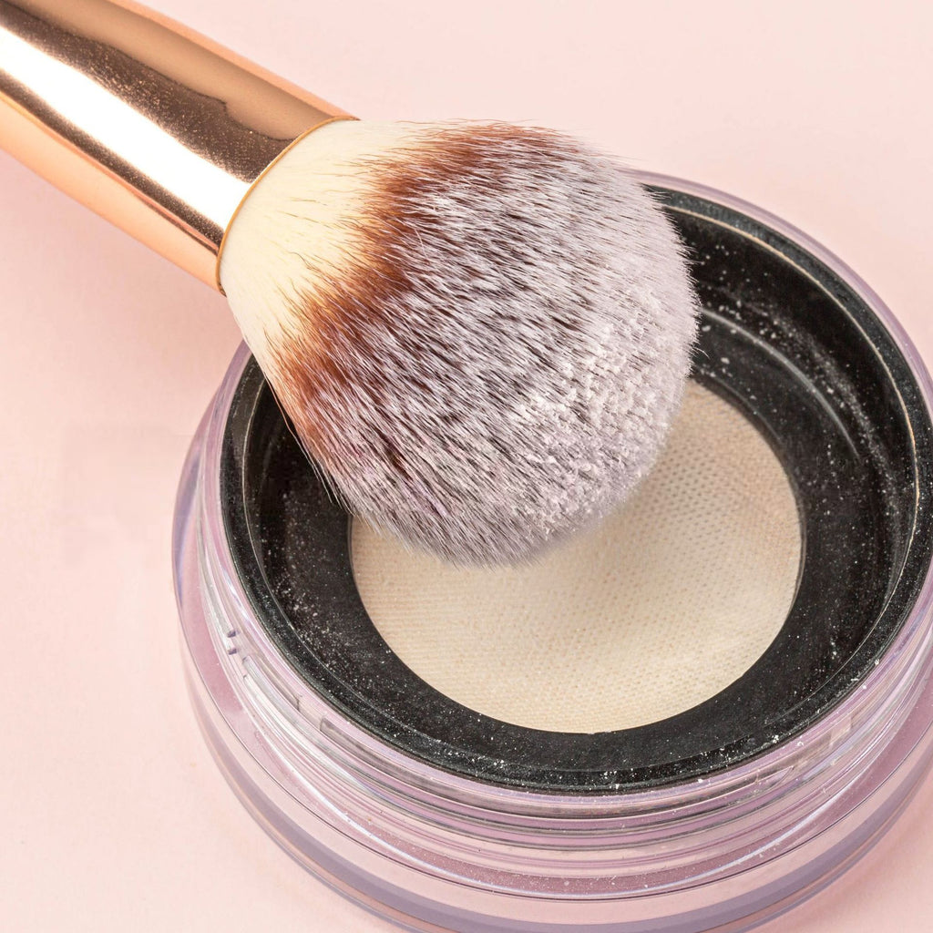 Eye shadow and foundation brush beauty tool