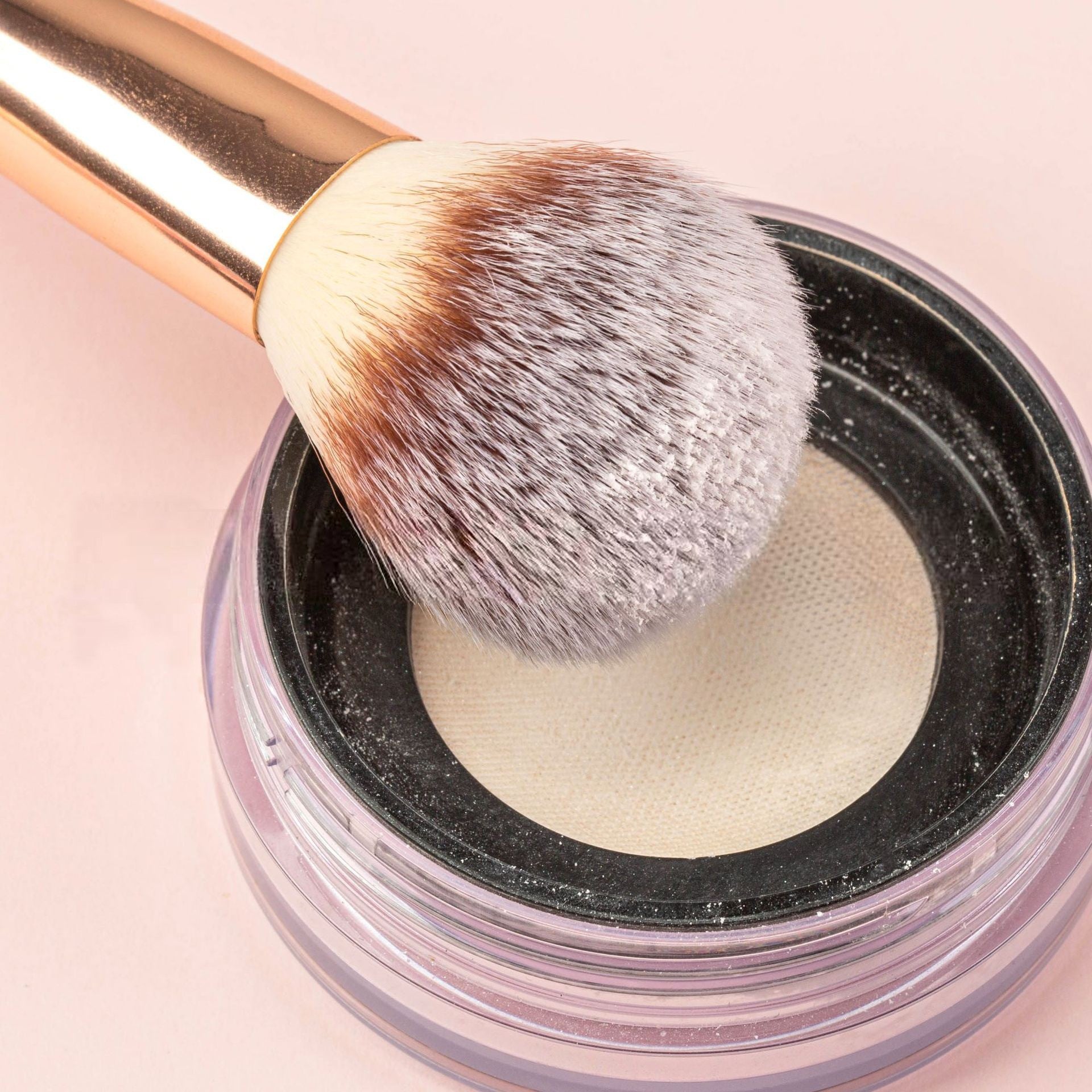 Eye shadow and foundation brush beauty tool