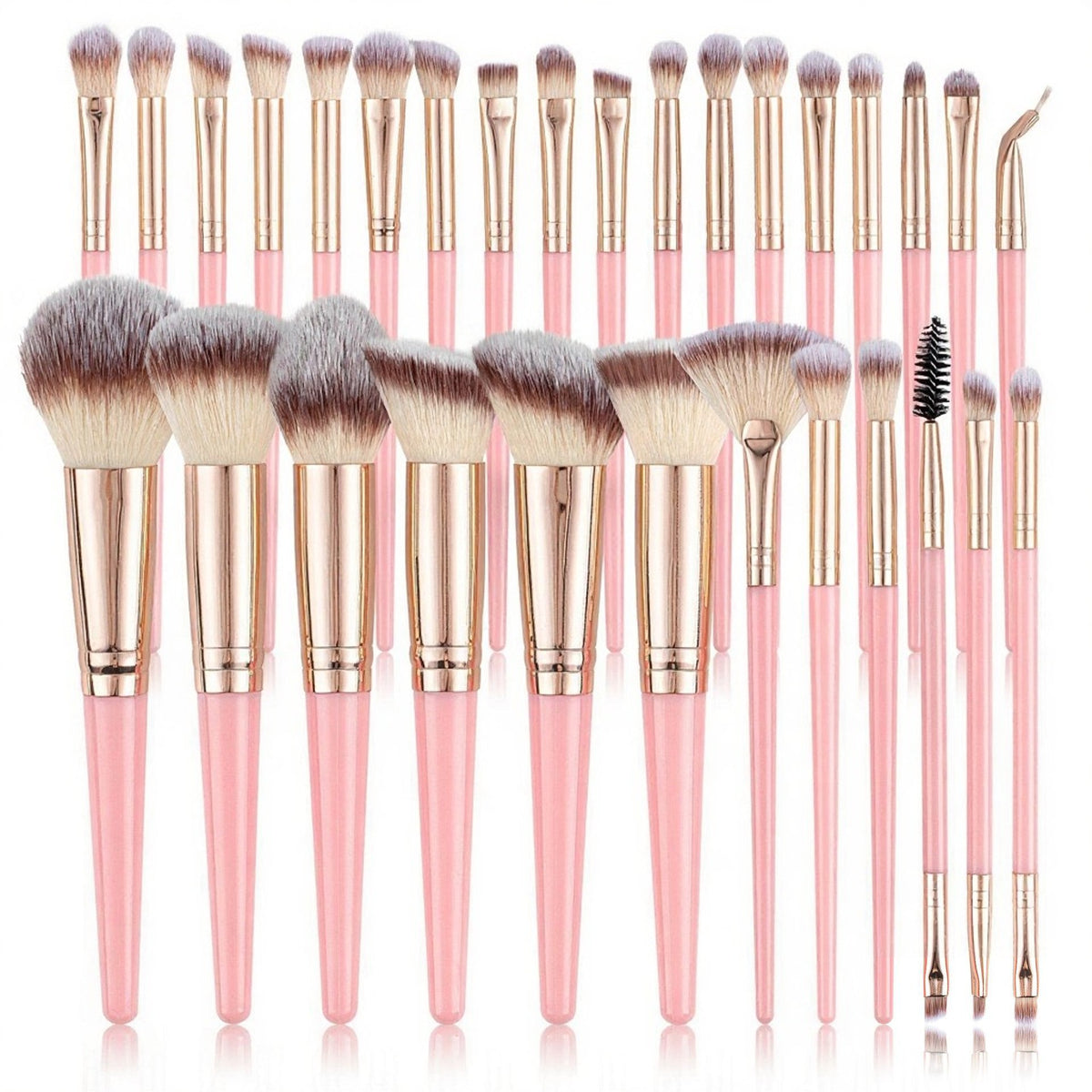 Eye shadow and foundation brush beauty tool