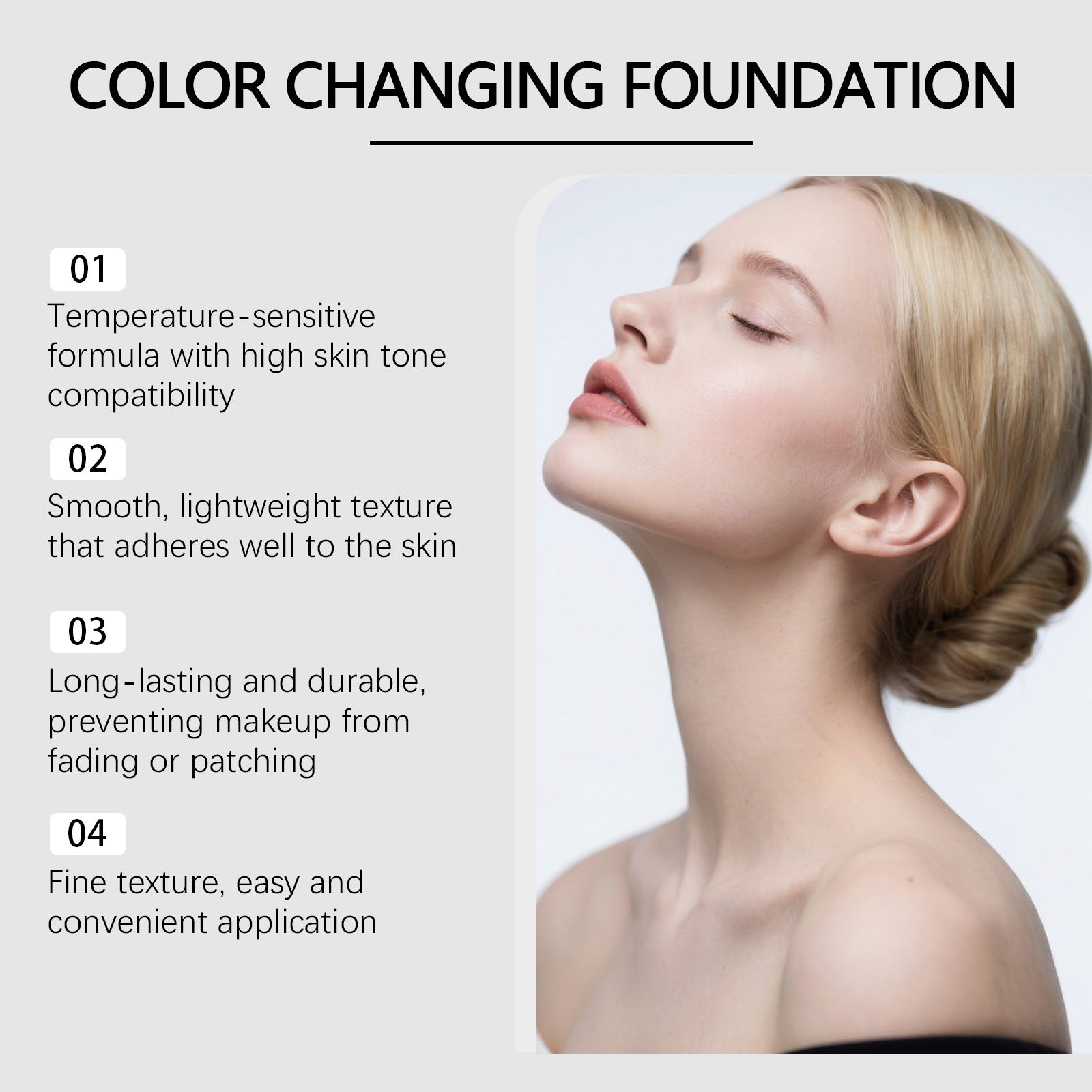 Temperature-Adapting Hydrating Liquid Foundation