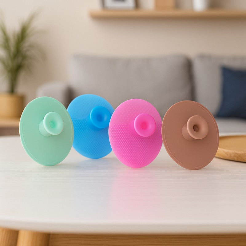 Silicone facial cleansing brush