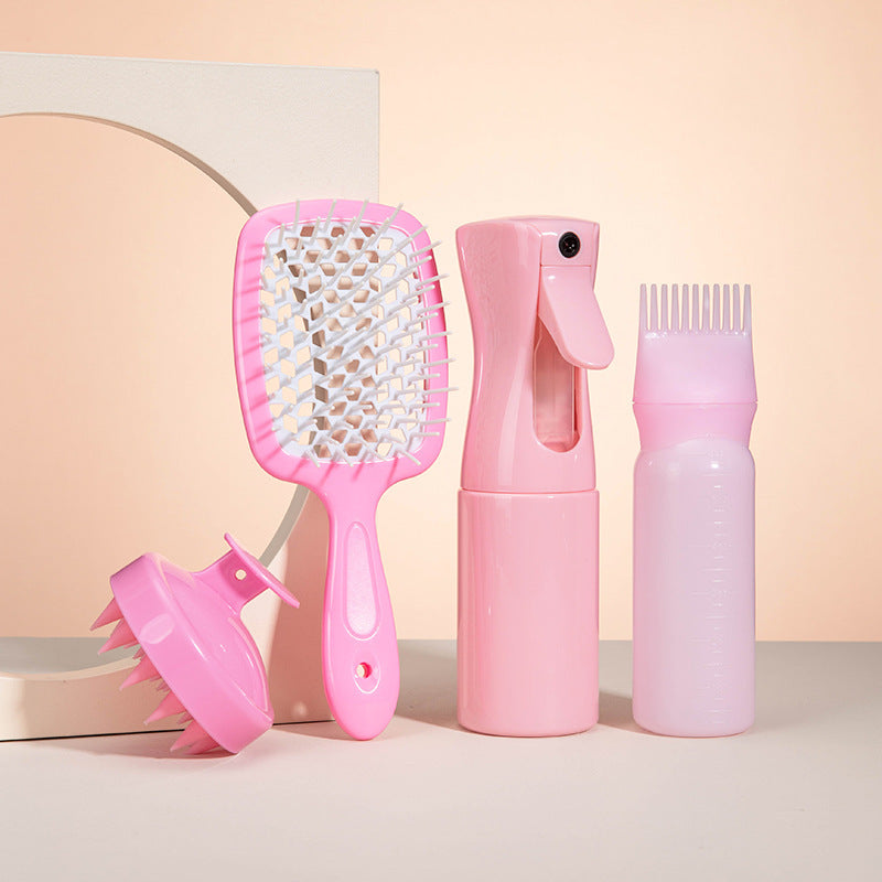 Hair Styling Spray Bottle and Massage Brush Set