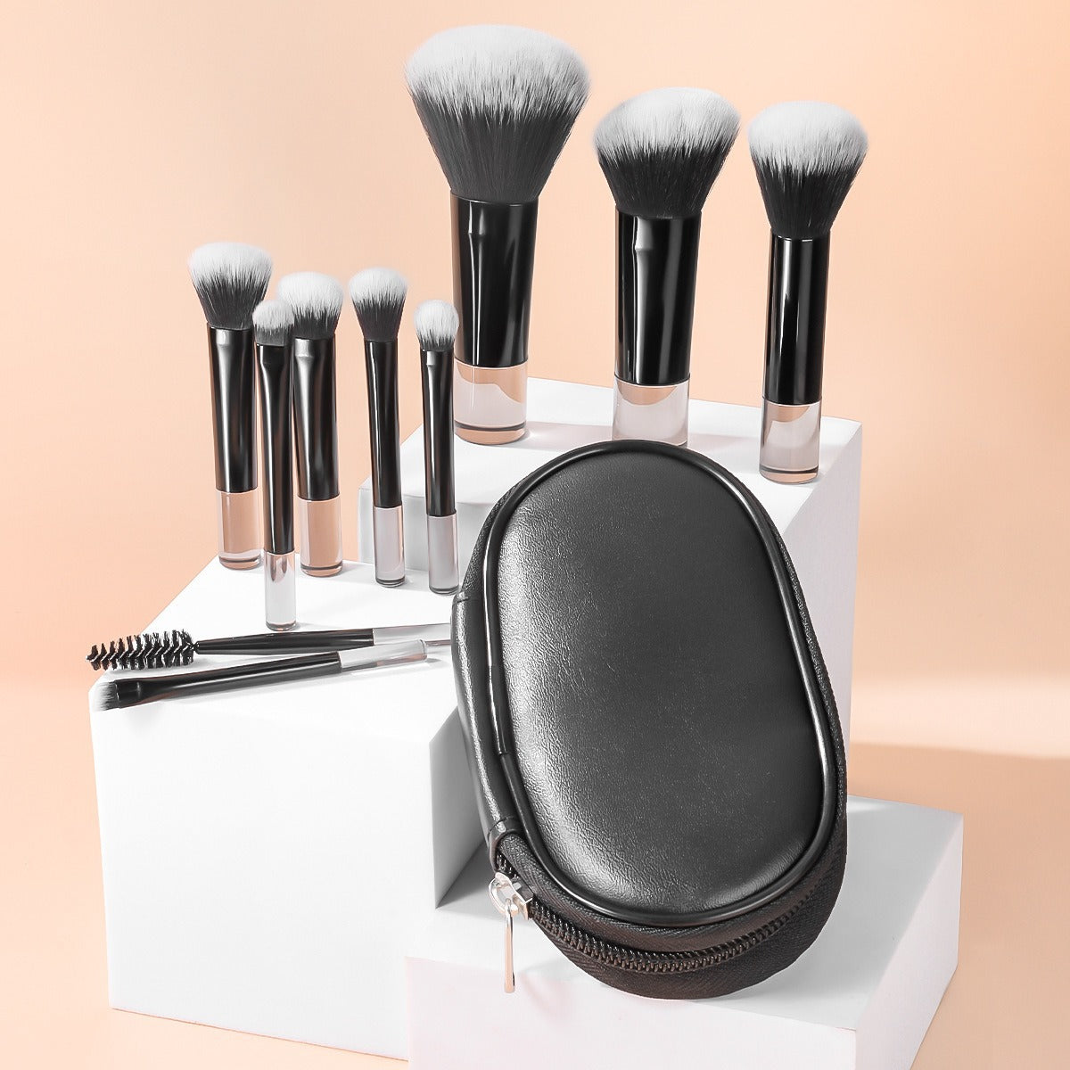 Mini Makeup Brushes with Brush Pouch