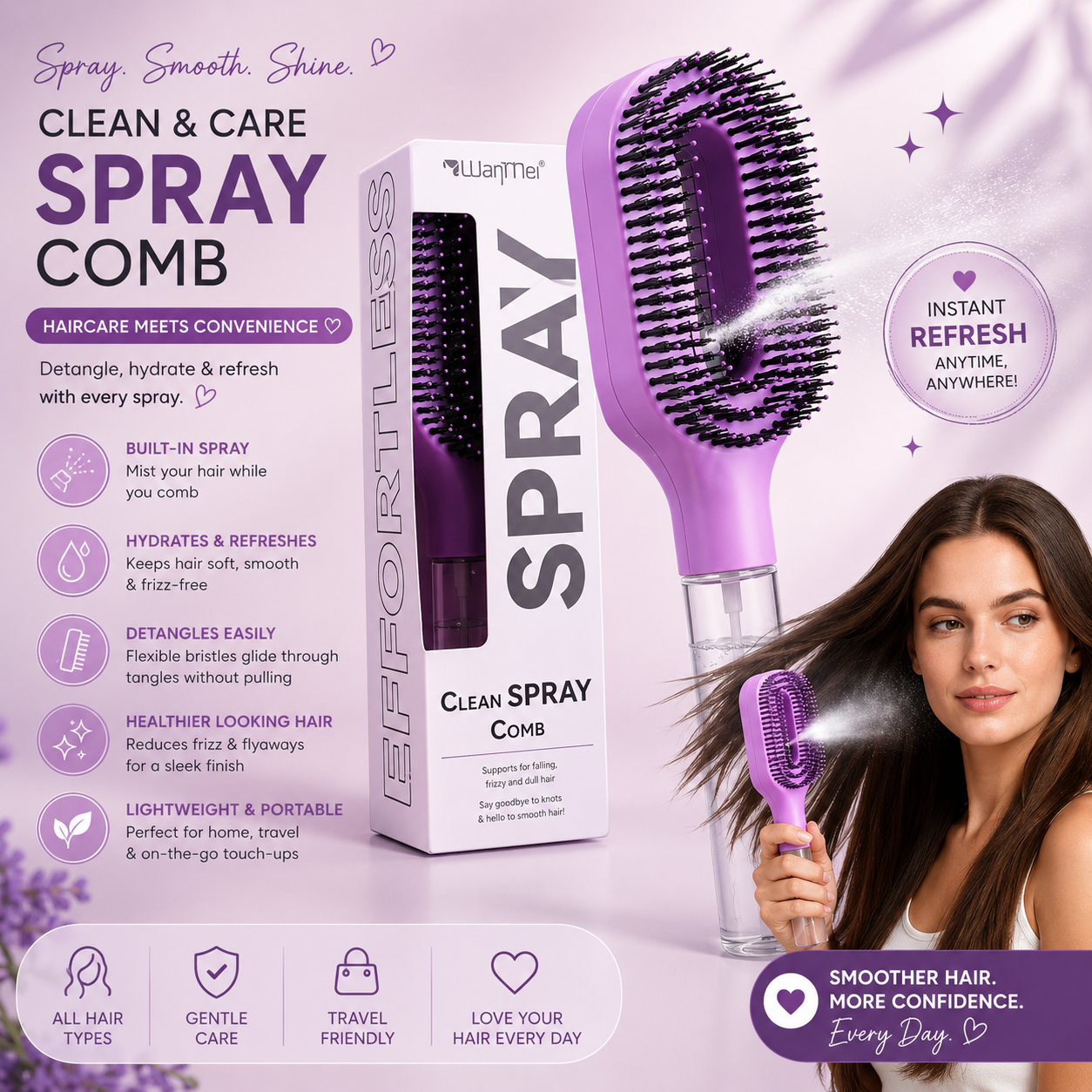 Stylish Hair Spray Comb