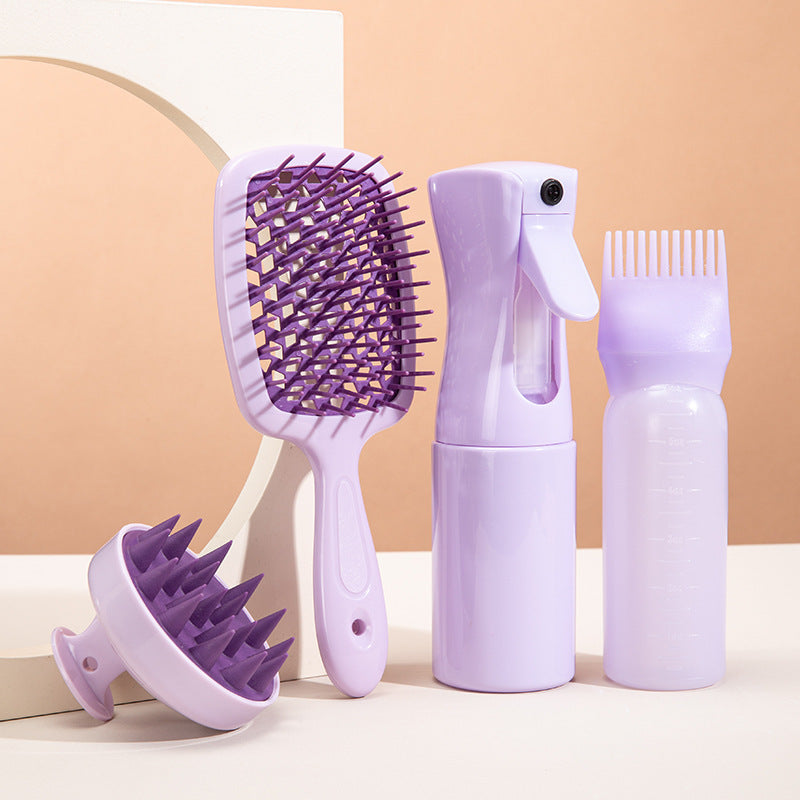 Hair Styling Spray Bottle and Massage Brush Set