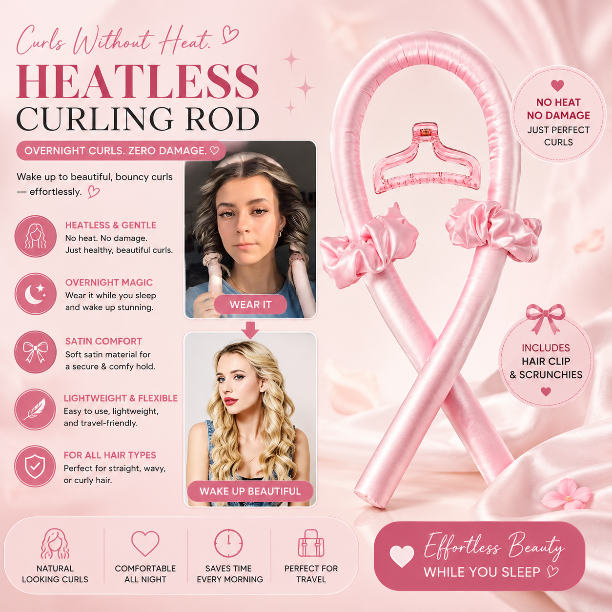 Foam Sponge Heat-Free Hair Curlers