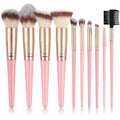 Eye shadow and foundation brush beauty tool