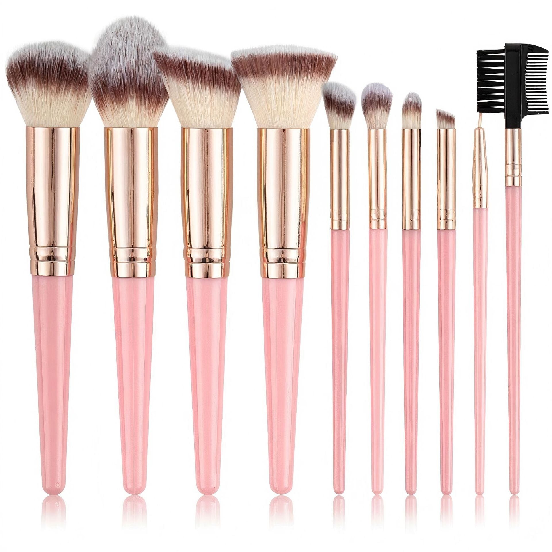 Eye shadow and foundation brush beauty tool