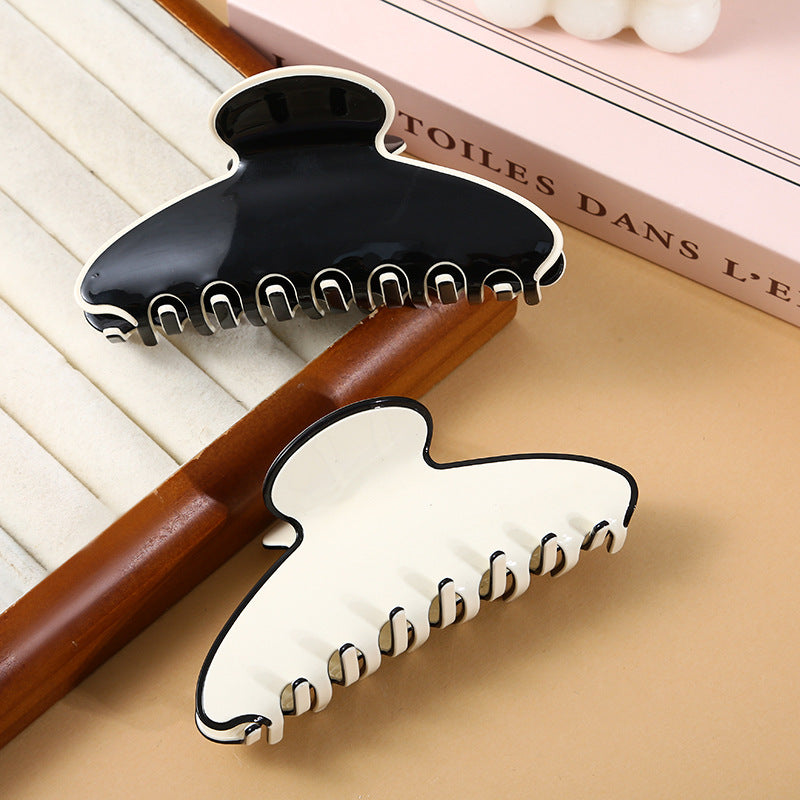 High-End Acetate Large Hairpin Shark Clip French Style Hair Accessory