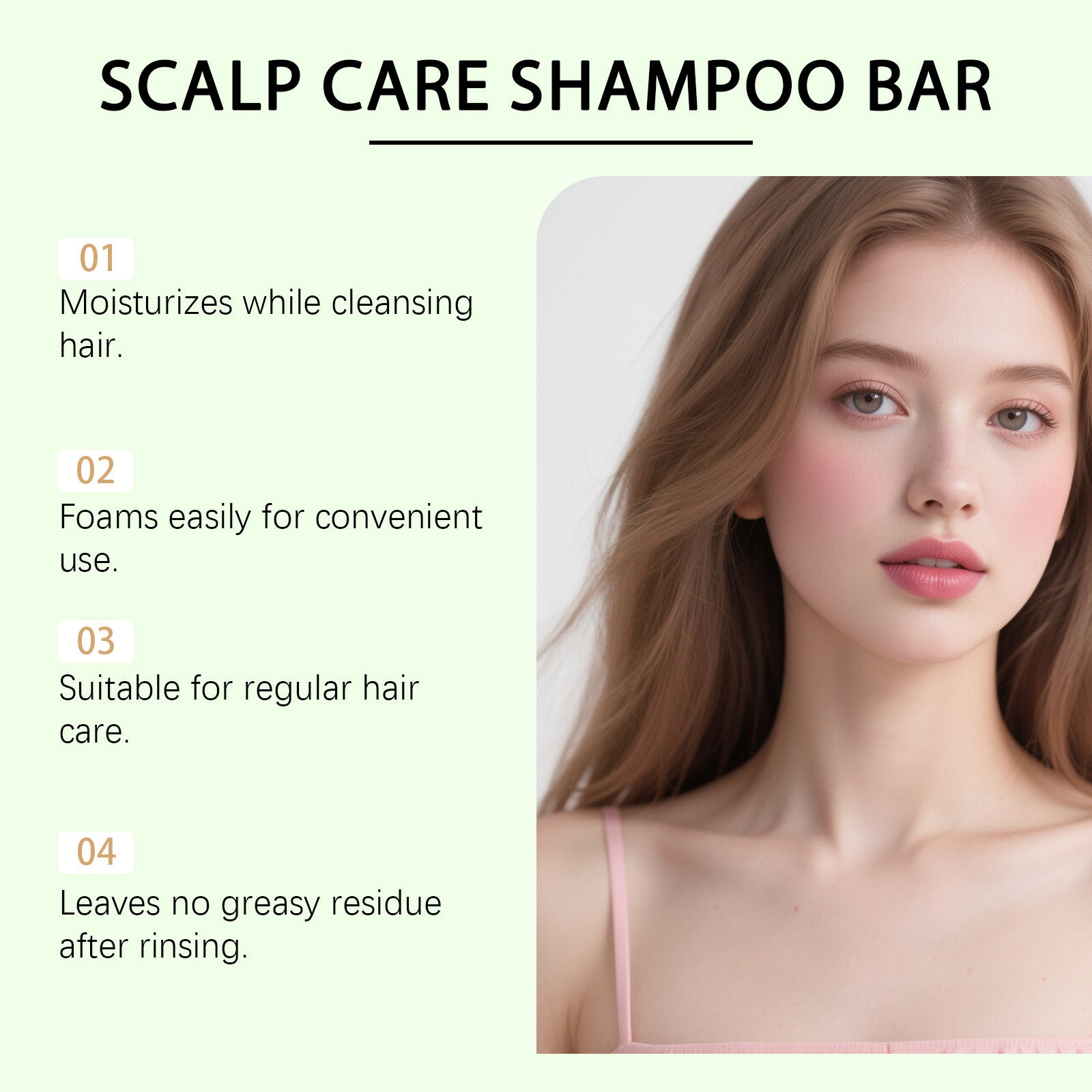 Scalp Care Shampoo Soap Cleanses and Softens Hair
