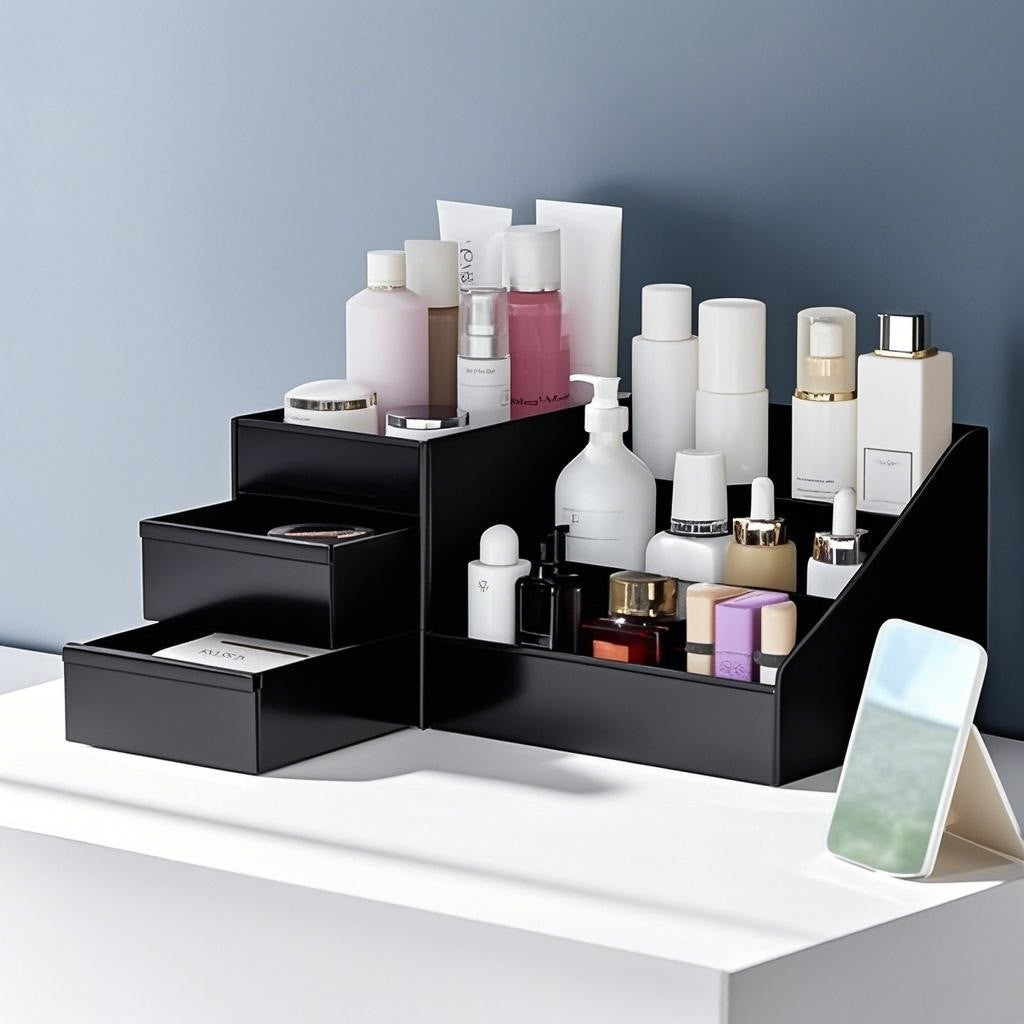 Drawer-Type Makeup Box, Dressing Table, Desktop Cosmetics Storage Box,