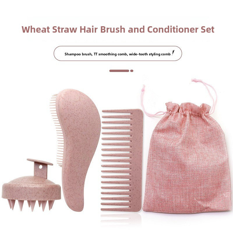 Wheat Straw Hair Care Three-Piece Set